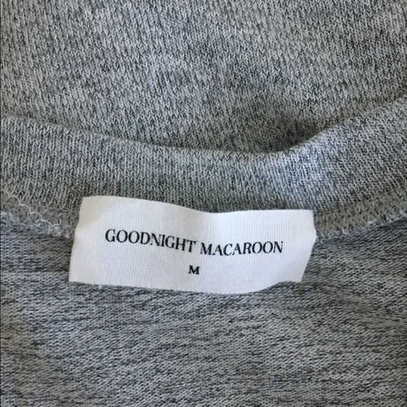 Goodnight Macaroon gray sweater M EUC - Picture 4 of 5